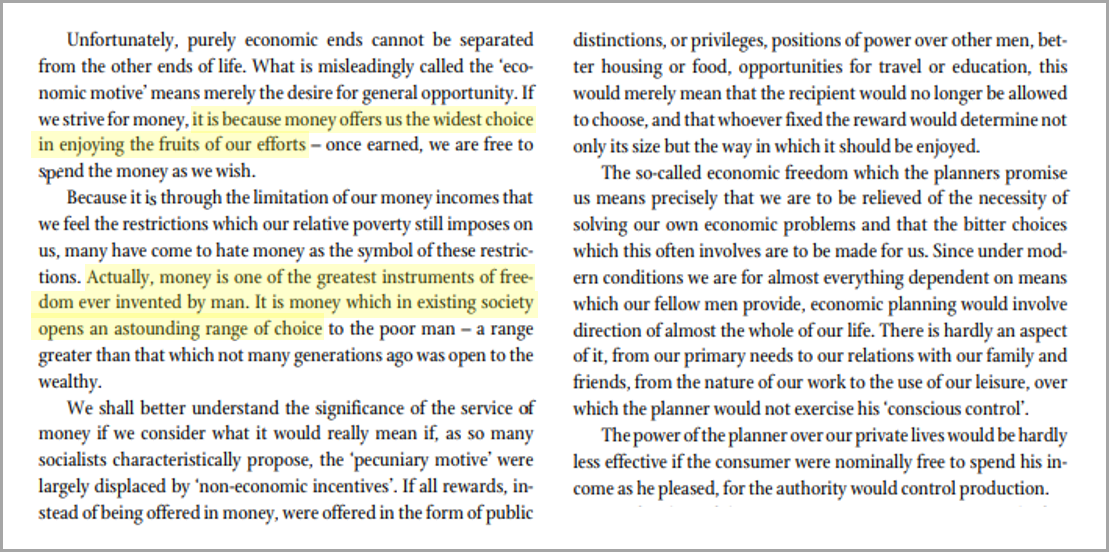Hayek money and freedom